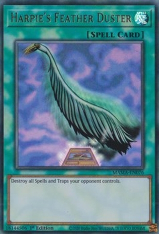 Harpie's Feather Duster (alternate art) - MAMA-EN076 - Ultra Rare 1st Edition