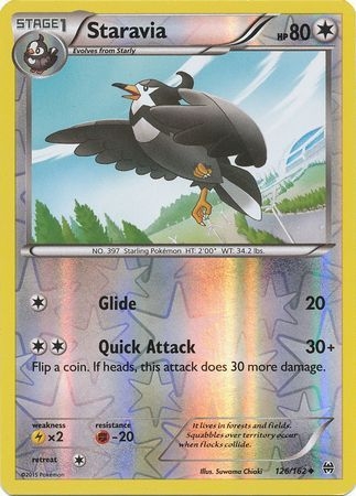 Staravia - 126/162 - Uncommon Reverse Holo