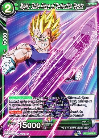 Mighty Strike Prince of Destruction Vegeta - BT11-068 - Foil Rare