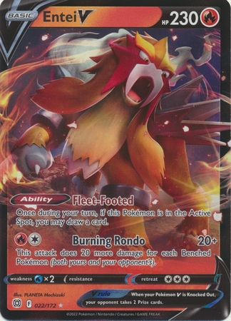 Entei V - 22/172 - Ultra Rare