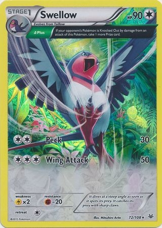 Swellow - 72/108 - Holo Rare