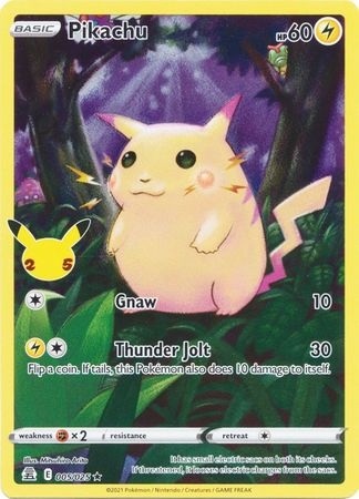 Pikachu - 5/25 - Full Art Holo Rare