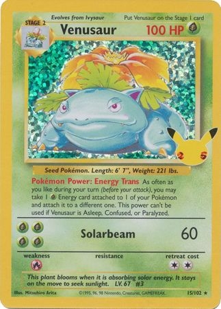 Venusaur - 15/102 - Holo Rare (Classic Collection)