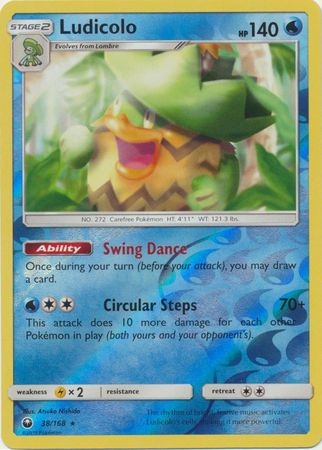 Ludicolo - 38/168 - Holo Rare Reverse Holo