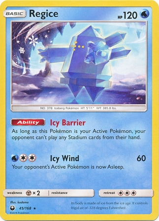 Regice - 45/168 - Rare