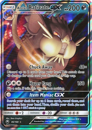 Alolan Raticate GX - 85/168 - Ultra Rare