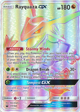 Rayquaza GX - 177/168 - Hyper Rare