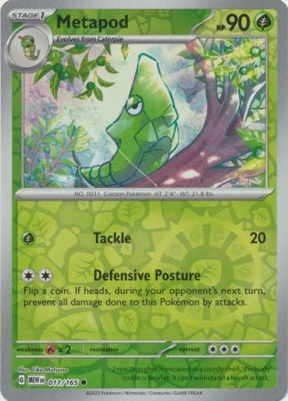 Metapod - 011/165 - Common Reverse Holo