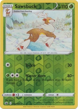 Sawsbuck - 12/198 - Rare Reverse Holo