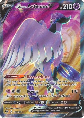 Galarian Articuno V - 169/198 - Full Art Ultra Rare