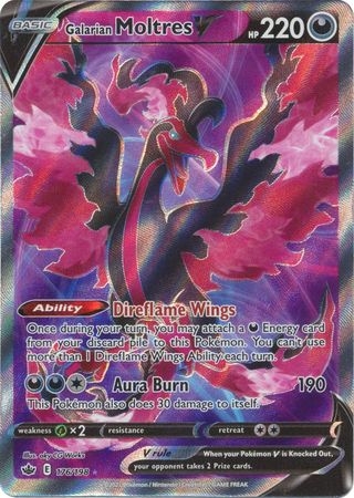 Galarian Moltres V - 176/198 - Full Art Ultra Rare