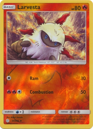 Larvesta - 34/236 - Uncommon Reverse Holo