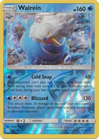 Walrein - 52/236 - Rare Reverse Holo