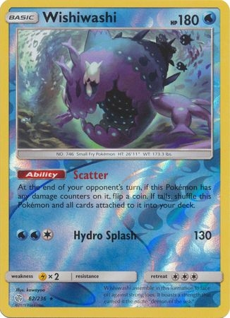 Wishiwashi - 62/236 - Holo Rare Reverse Holo