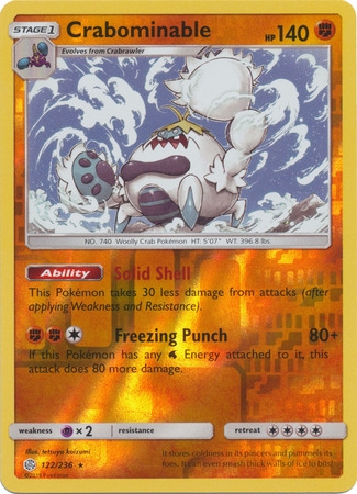 Crabominable - 122/236 - Rare Reverse Holo