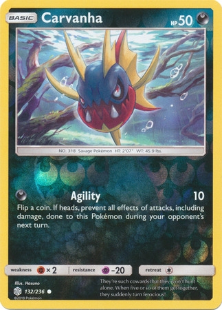 Carvanha - 132/236 - Common Reverse Holo