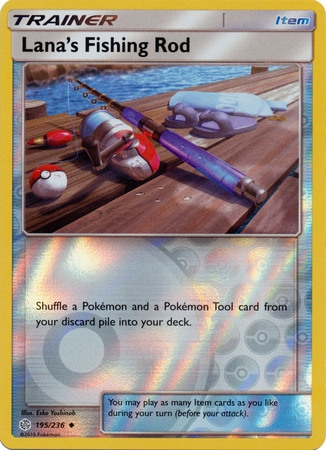 Lana's Fishing Rod - 195/236 - Uncommon Reverse Holo