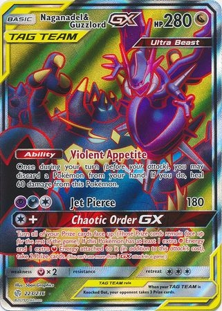 Naganadel & Guzzlord GX - 223/236 - Full Art Ultra Rare