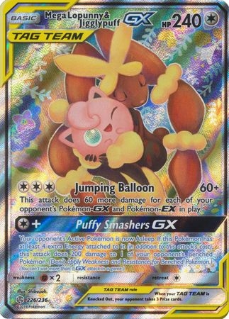 Mega Lopunny & Jigglypuff GX - 226/236 - Alternate Art Ultra Rare