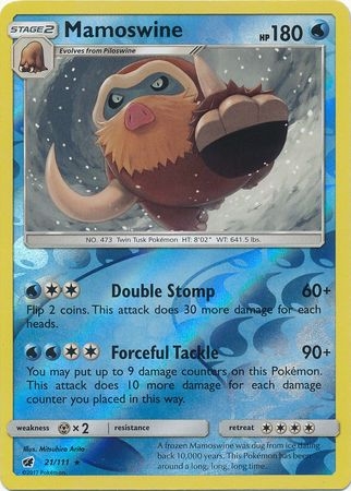 Mamoswine - 21/111 - Rare Reverse Holo