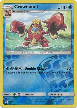 Crawdaunt - 25/111 - Rare Reverse Holo