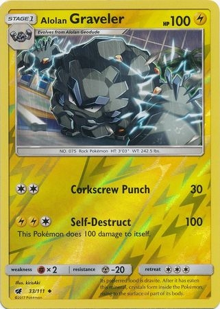 Alolan Graveler - 33/111 - Uncommon Reverse Holo