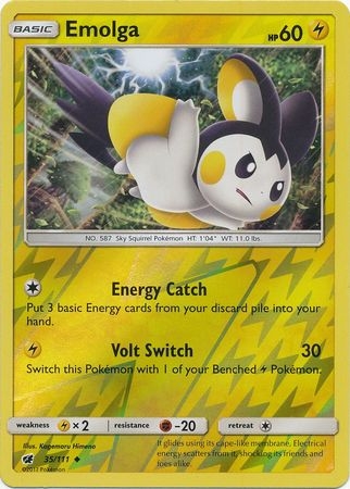 Emolga - 35/111 - Uncommon Reverse Holo