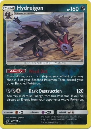 Hydreigon - 62/111 - Rare Reverse Holo