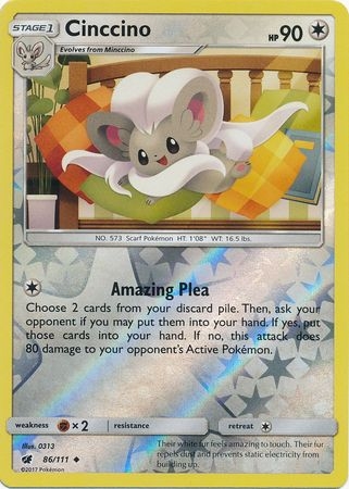 Cinccino - 86/111 - Uncommon Reverse Holo