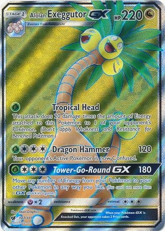 Alolan Exeggutor GX - 107/111 - Full Art Ultra Rare