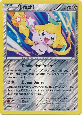 Jirachi - 42/108 - Holo Rare Reverse Holo