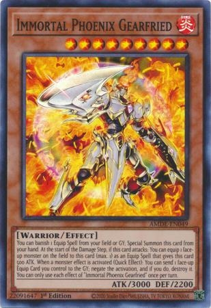 Immortal Phoenix Gearfried - AMDE-EN049 - Super Rare 1st Edition