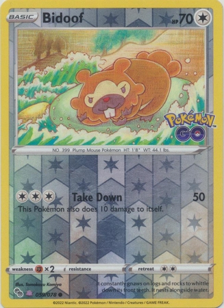 Ditto (Bidoof) - 059/078 - Common Reverse Holo Unpeeled