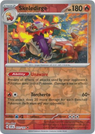 Skeledirge - 031/191 - Reverse Holo Rare