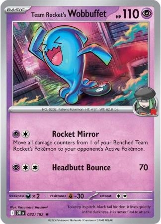 Team Rocket's Wobbuffet - 082/182 - Holo Rare