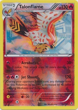 Talonflame - 10/119 - Rare Reverse Holo