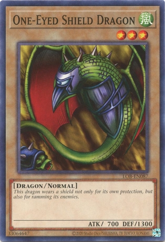 One-Eyed Shield Dragon - LOB-EN087 - Common Unlimited (25th Reprint)