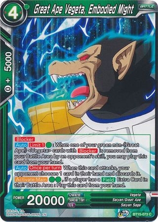 Great Ape Vegeta, Embodied Might - BT15-073 - Common