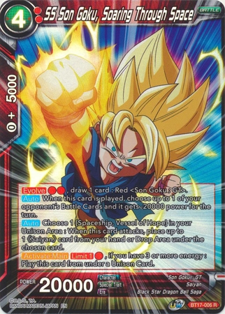 SS Son Goku, Soaring Through Space - BT17-006 - Rare Foil