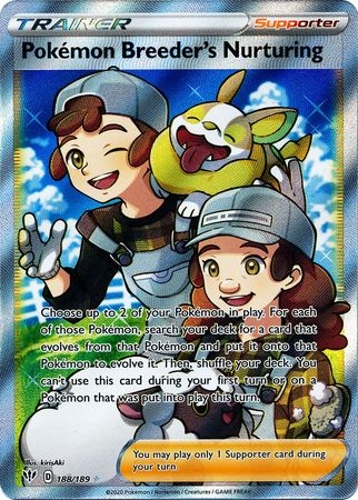 Pokemon Breeder's Nurturing - 188/189 - Full Art Ultra Rare