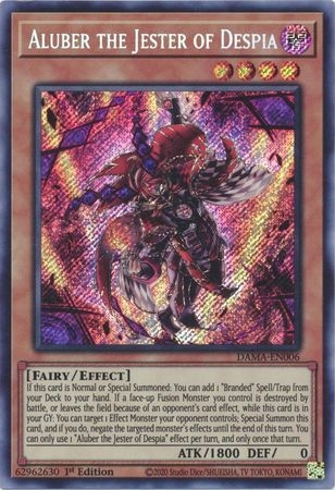 Aluber the Jester of Despia - DAMA-EN006 - Secret Rare 1st Edition