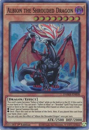 Albion the Shrouded Dragon - DAMA-EN008 - Super Rare 1st Edition