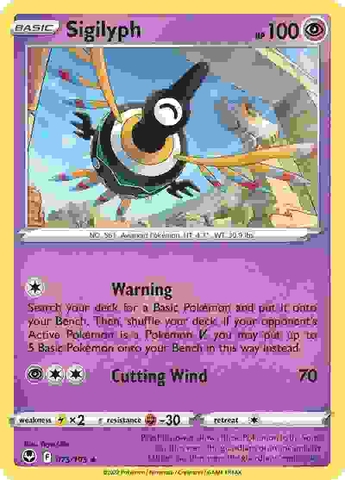 Sigilyph - 075/195 - Uncommon Reverse Holo