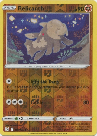 Relicanth - 101/196 - Uncommon Reverse Holo