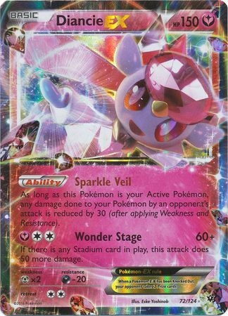Diancie EX - 72/124 - Ultra Rare