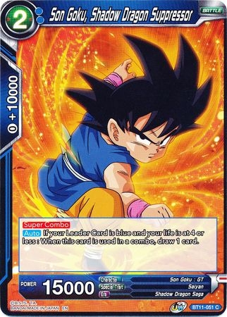 Son Goku, Shadow Dragon Suppressor - BT11-051 - Common