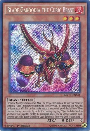 Blade Garoodia the Cubic Beast - MVP1-ENS34 - Secret Rare 1st Edition