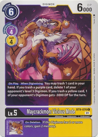 Maycrackmon: Vicious Mode - BT9-076 C - Common