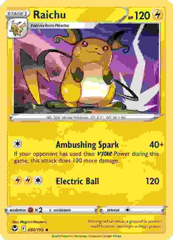 Raichu - 050/195 - Uncommon Reverse Holo