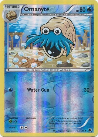 Omanyte - 17/124 - Uncommon Reverse Holo